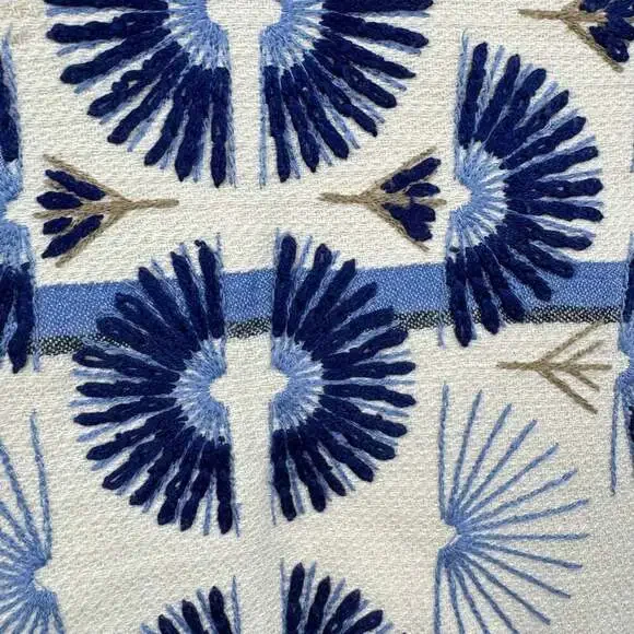 Tory Burch Women Avery Cotton/Linen Embroidered Tunic Size 10 - Picture 3 of 7